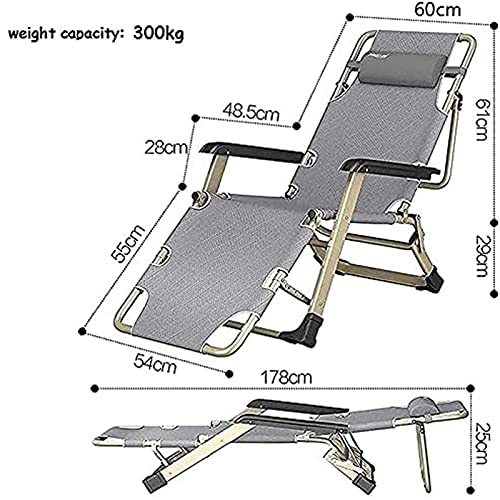 Chaise allongée réglable avec coussin coton et structure robuste - 2