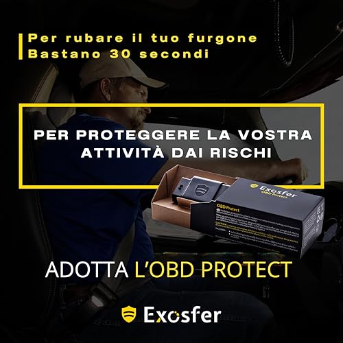 Exosfer - Obd Protect - Antifurto Auto Universale. Protezione Contro Furto Elettronico (Senza Segni Di Effrazione) E Mouse Jacking. Blocca Accesso Presa OBD2 E Riprogrammazione Chiavi. - 9