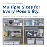 Hefty 63 Qt Hi-Rise Storage Bin with Lid, Stackable Plastic Storage Container, Organizer for Home, Garage & Closet, 4 Pack, Gray - Image 7