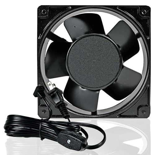 Firewood Racks&More Super Quiet Air Cooling Doorway Corner Fan | Room-to-Room Minuteman | Button Controller | Ideal for Mounting to Transfer Heat Quickly