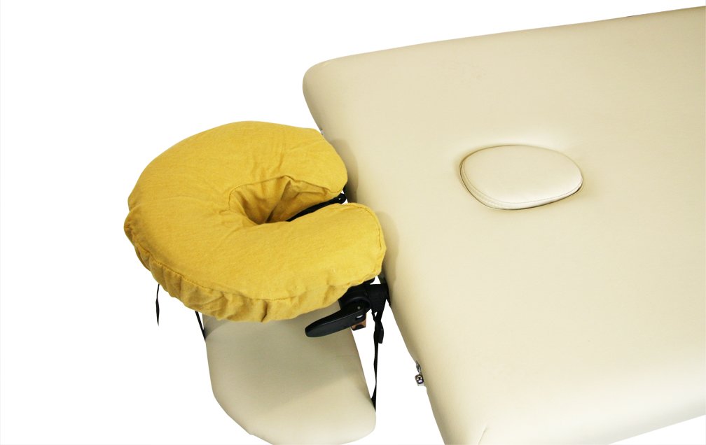 3 pcs Flannel Massage Tables Face Cover Cradle Fitted (Yellow)
