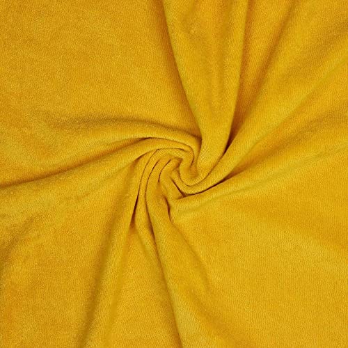 Tissu éponge en coton stretch moutarde anti-déformation pour lingettes