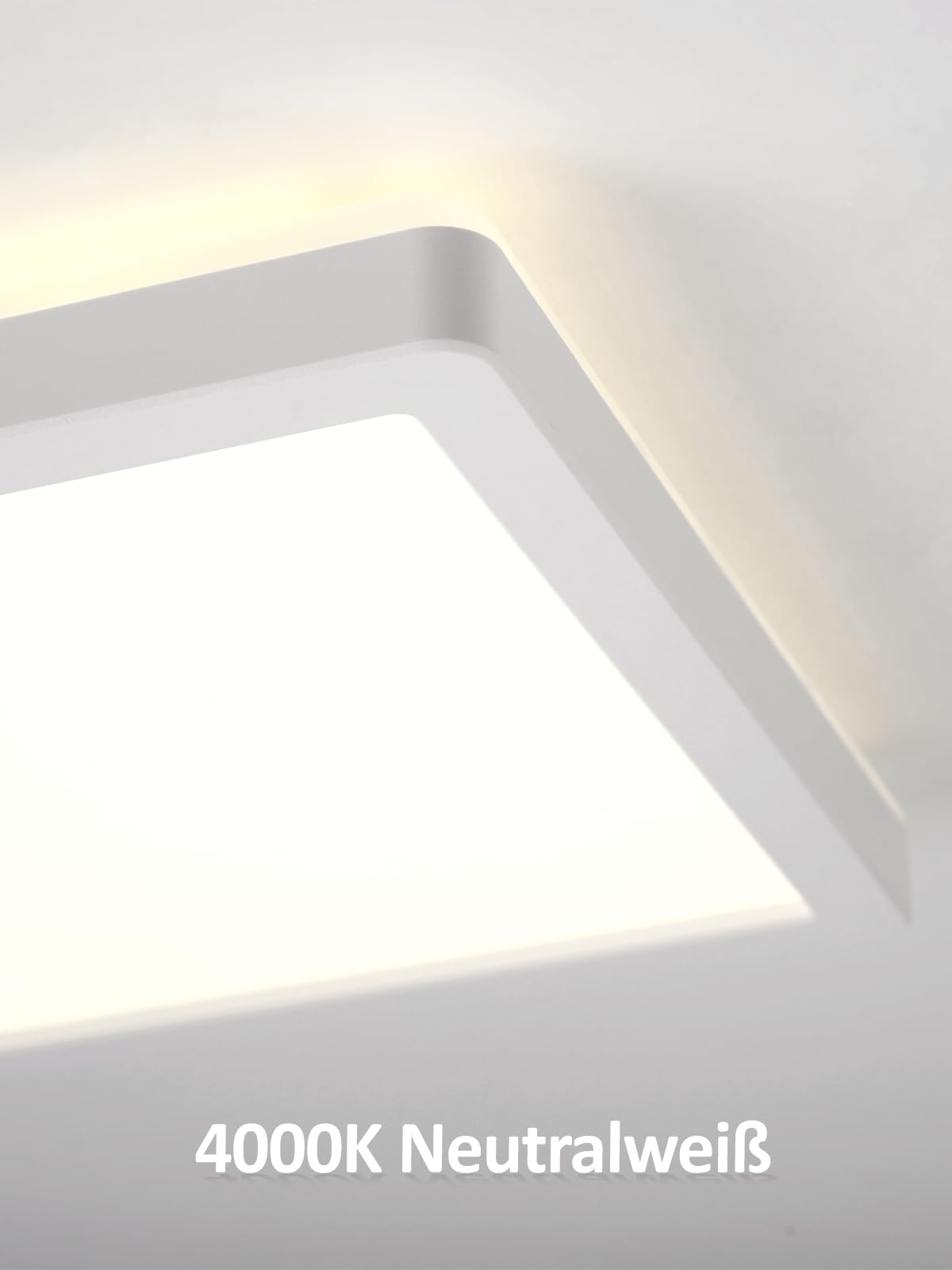 CBJKTX LED-Deckenlampe mit Bewegungsmelder 24 W 3600 lm 4000 K | Radar-Bewegungsmelder und Dämmerungssensor 120°-Erfassungswinkel für Flur Badezimmer Garage 58 x 20 cm (rechteck)