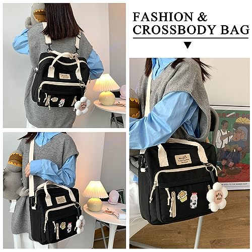 Cute Messenger Bag Y2K Kawaii Crossbody Bag Japanese Backpack Aesthetic Ita Bags with Kawaii Accessories2