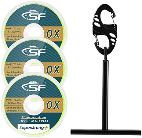 SF Clear Fluorocarbon Fly Fishing Tippet Material Line with Holder Leaders and Tippets Tenkara 30M-3 PCS 4,5,6X