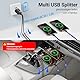 KiWiBiRD Mini USB-Hub mit Mehreren USB-Anschlüssen Splitter Erweiterung Adapter (1x USB 3.0, 2X USB2.0) für Laptop MacBook Desktop-PC kompatibel mit Flash-Laufwerk Drucker Tastatur Mäuse Headset
