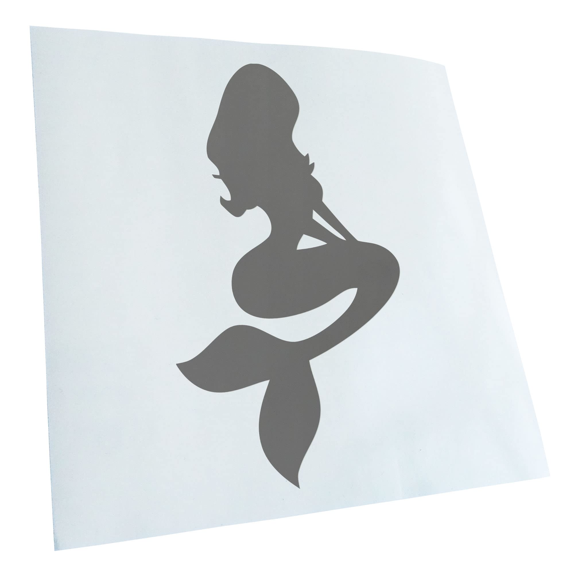 Kiwistar - Car Sticker - Grey - 17.5 x 10 cm Mermaid 2 - Mermaid - Rear Window Car Sticker Weatherproof for Car Truck Moped Truck - Sticker Exterior Self-Adhesive Tuning Accessories for Windows