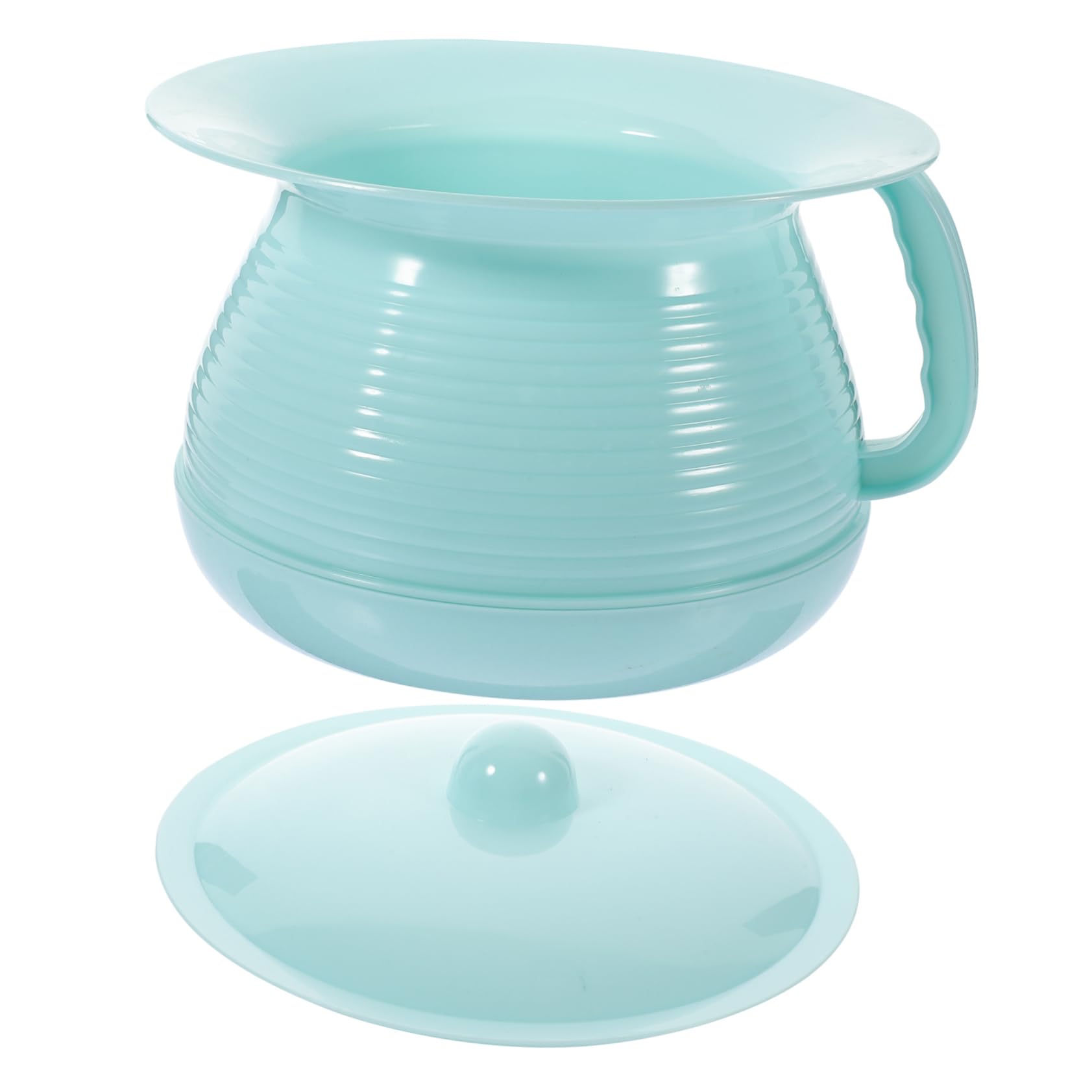 Vaso da Notte Coperto in Plastico per Bambini e Disabili, Resistente e Antiodore, Design Semplice e Portatile per Uso Familiare e Domestico