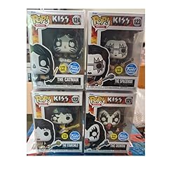Funko Kiss Lot de 4 figurines phosphorescentes Catman Demon Spaceman Starchild Pop Rocks - Les Beatles, Paul McCartney, John Lennon, RIngo Starr, George Harrison Funko Kiss Lot de 4 figurines phosphorescentes Catman Demon Spaceman Starchild Pop Rocks – Image 2