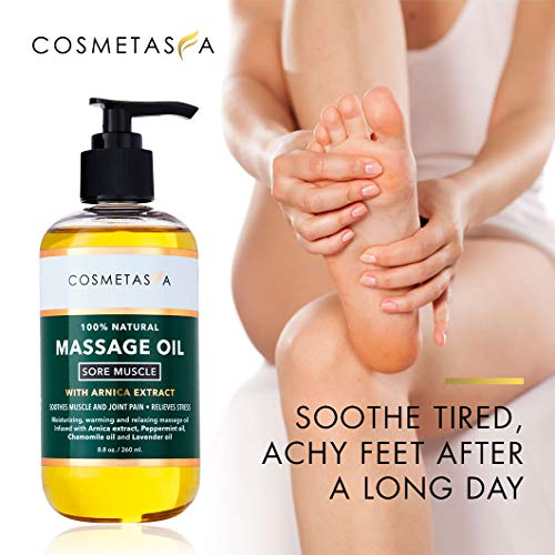 Cosmetasa Sore Muscle Massage Oil - 16.9 Oz Soothes Muscle And Joint Aches With Arnica Extract, Peppermint, Chamomile, And Lavender Oil #TOP2