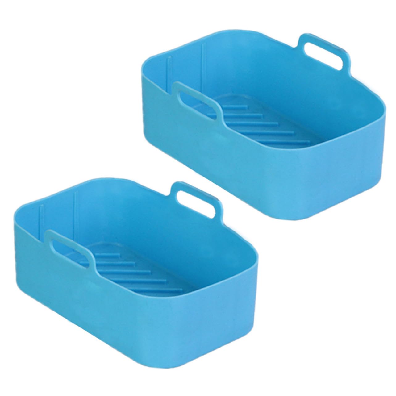 Cabilock Air Fryer Baking Pot Liner Set Silicone Pad Hand Basket Baking Liners Handles Heat Resistant Non-stick for Air Fryer Oven