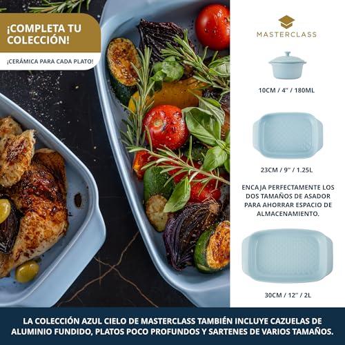 Mini cazuela cerámica de 180ml azul cielo para postres y tapas 8