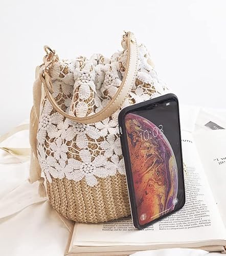 Straw Bag Beach Bag Small Tote Bag Shoulder Bag Flower Lace Handbag Satchel Crossbody Bag Purses 2023 #TOP4