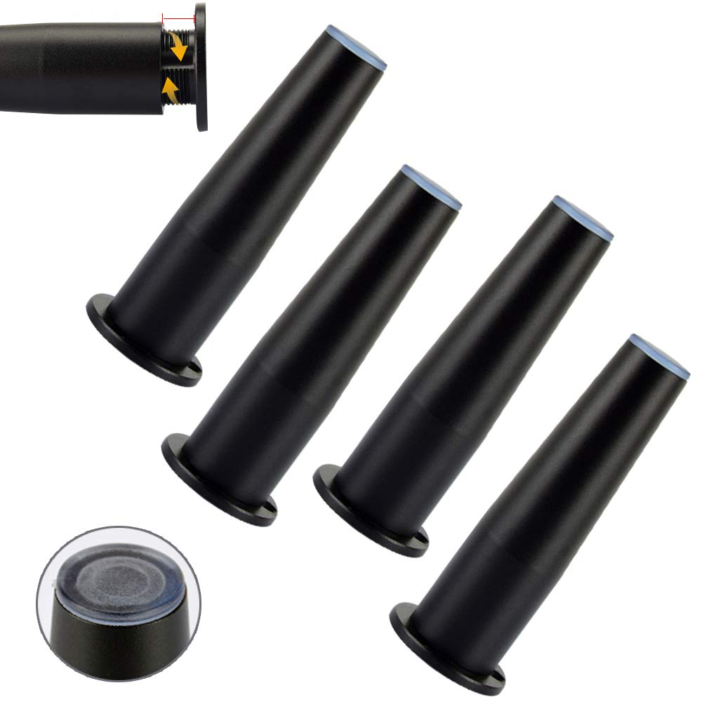 Patas de metal para proyectos DIY en armarios, sillas y camas con base antirrayas de 10cm