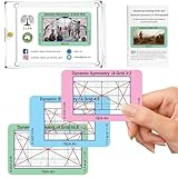 CLPA Dynamic Symmetry Root 4 - Directors and Artists Camera and Drawing Viewfinder: Credit Card-Sized Composition Grids for Video, Photography & Art - Set of 3 View Finders in 4:3, 3:2, & 16:9