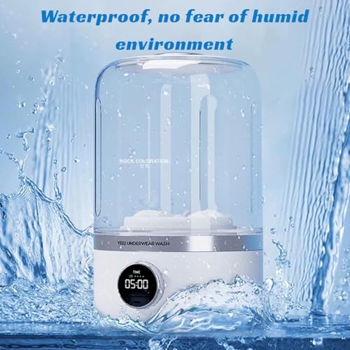 Portable Rechargeable Cordless Mini Washing Machine | Underwear Washing Machine with 4000mAh Battery & Gentle Cycle | Mini Washer for Bras/Socks/Delicates | Compact Laundry for Travel, Camping, Dorms - Image 3