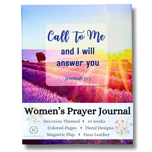 Prayer Journal for Woman – Christian Gift for Devotional Reflection & Faith-Based Growth (Lavender Field Cover)