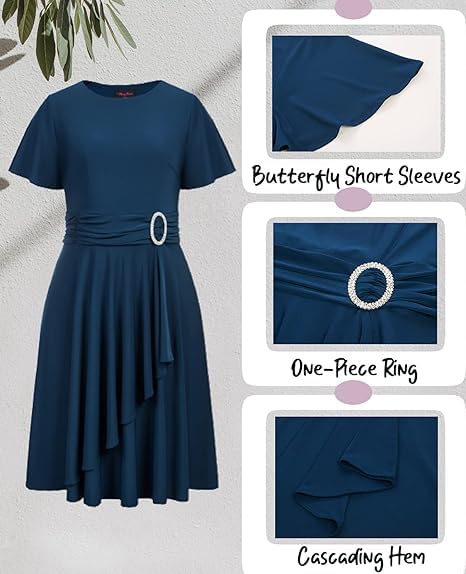 Image of TASHVIKA'S Women's Fit & Flare Midi Dress