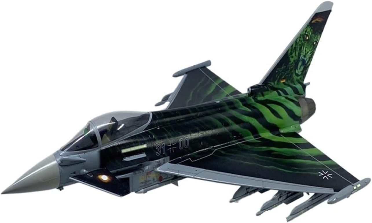 1/72 for EF2000 Typhoon Fighter Alloy Collectible Classic Aircraft Green Realistic Decorative Scale Metal Airplane