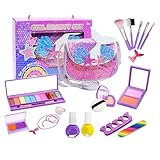 Sghtil Spielzeug-Make-up-Set für Kinder, wasserlösliches Make-up mit Etui, Spielzeug-Set für...