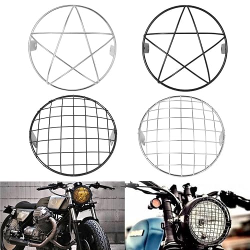 Couvercle lampe gril pour chopper protège phare vintage contre projections - 2
