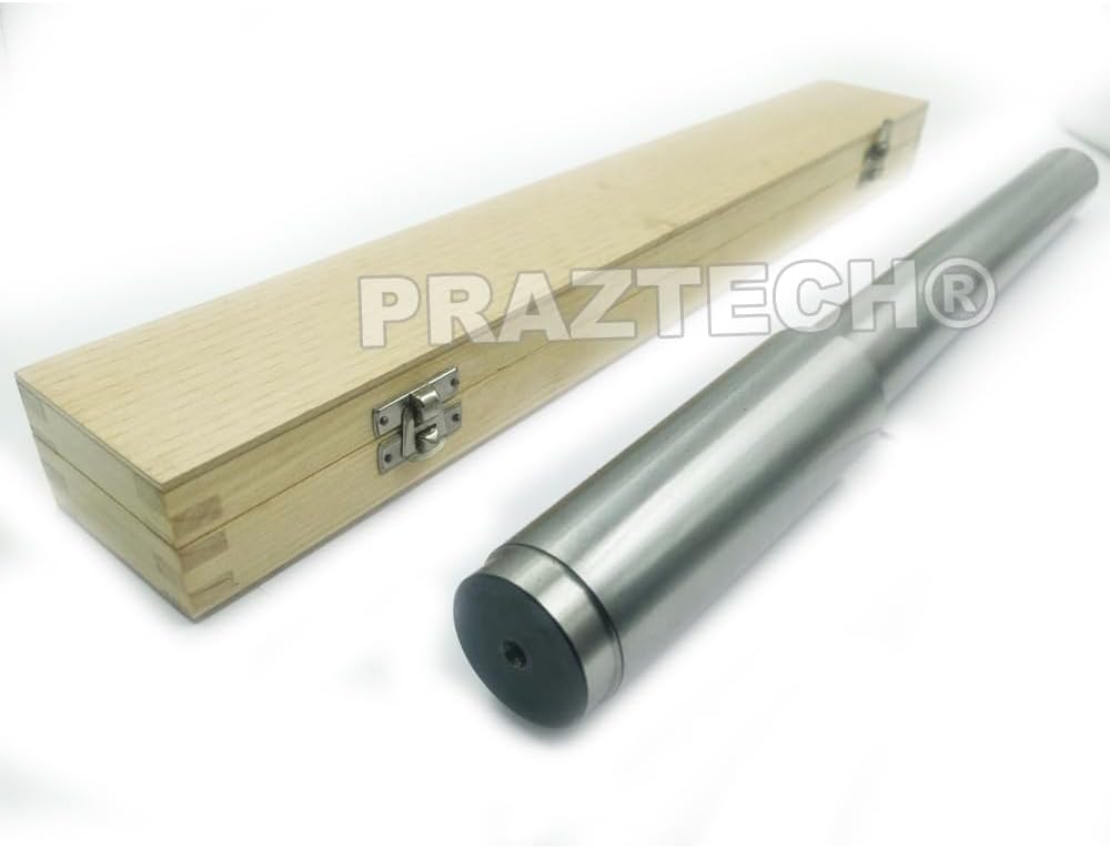 PRAZTECH® Precision Lathe Alignment Test Mandrel Bar | Align the tail-stock on your lathe to head stock | Accurate Workshop Tool DIY (EN31 MT5 - Morse Taper 5 (Total Length 442mm))