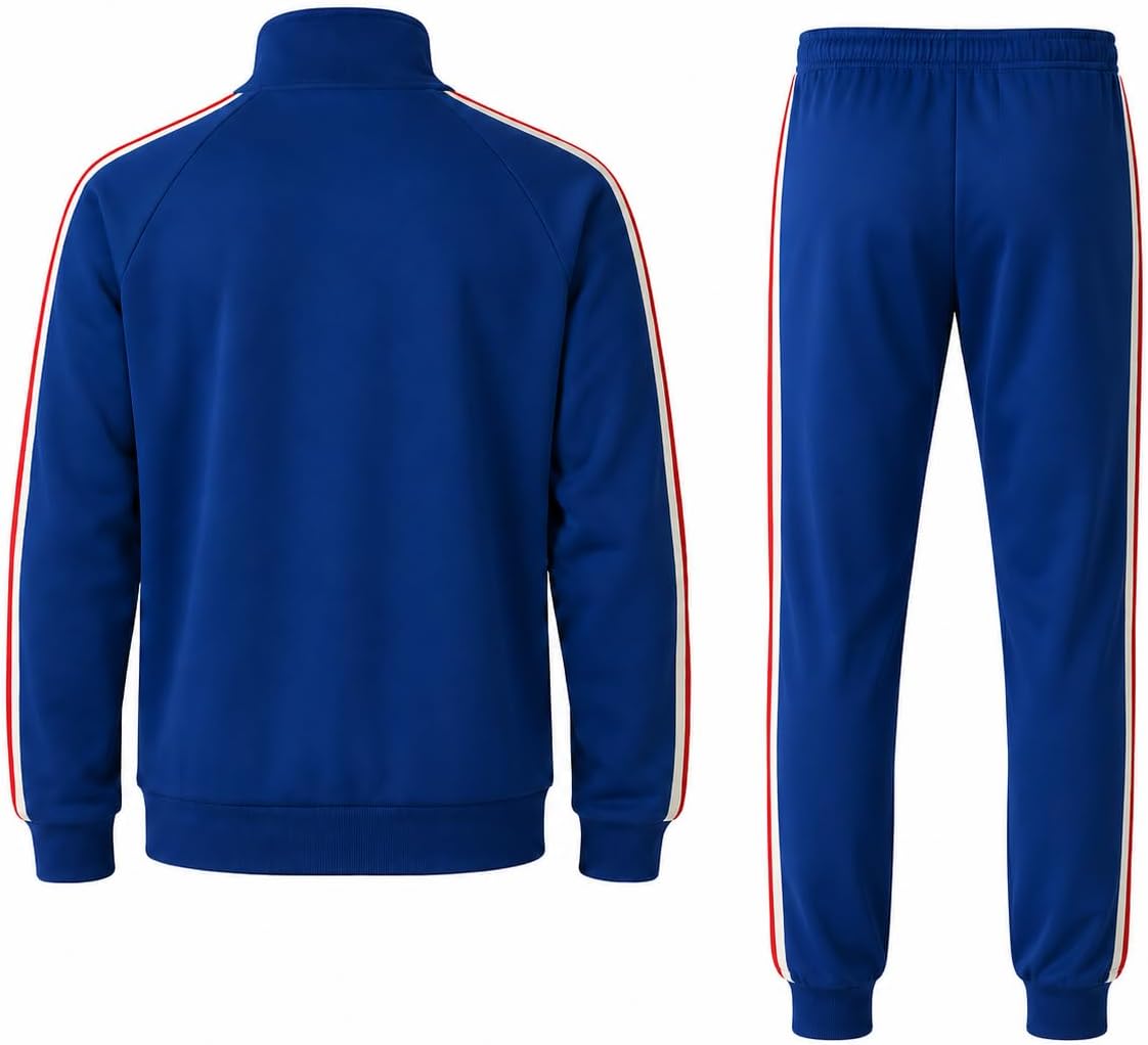 Mens Track Suit 2 Piece Long Sleeve Sweatsuit for Men Casual Full Zip Outfits Jogging Suit Jacket Pants Set