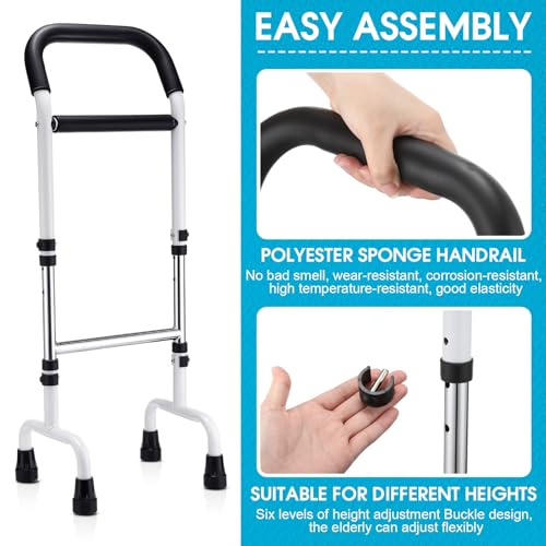 Bulyoou Walking Cane Standing Aids and Supports Adjustable Cane Stand Assist Aid for Elderly up to 300lb Height Adjustable 28.74-36.22 in Mobility for Seniors, Adults and Assistance(White) - Thumbnail 5