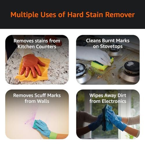 Image of Amazon Basics - Hardstain & Descaler Eco-Friendly Cleaning Spray Combo | 500ml Each (Pack of 2) | Citrus Scent | for Kitchen & Bathroom Use