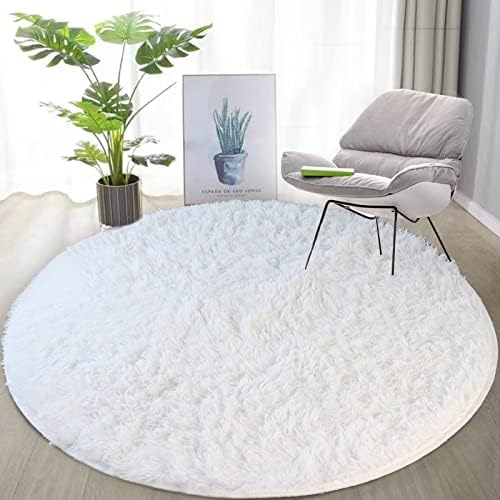 Jumua Rugs Living Room, Beige and Cream Area Rugs for Bedroom Anti Slip Small Shaggy Soft Rug Fluffy Modern Floor Carpets Mat Beside Rugs Washable for Kids Living Room, 80x150cm