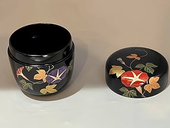 Amazon.co.jp: 茶道具 朝顔蒔絵 中棗 佐々木麗峰 棗 共箱