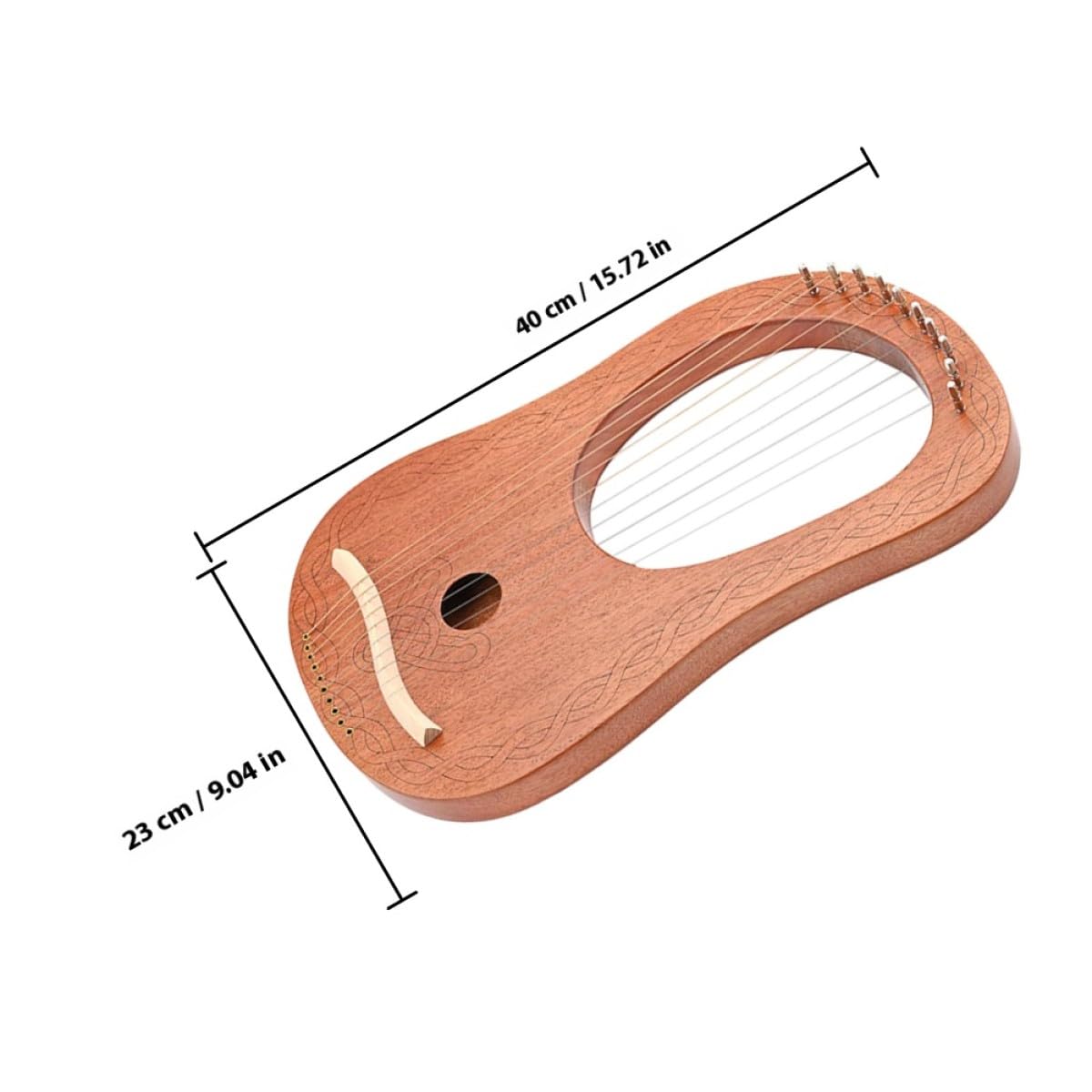 Kisangel Arpa Lira Corda Resistente Kit Di Strumenti Musicali in Legno Portatile Strumento Musicale Orchestrale Corde Per Principianti e Amanti