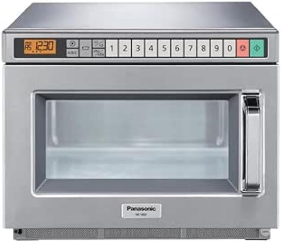 Panasonic NE-1853 Commercial Microwave, with Programmable Touch Pads and 15 Power Levels - 1800W - Silver