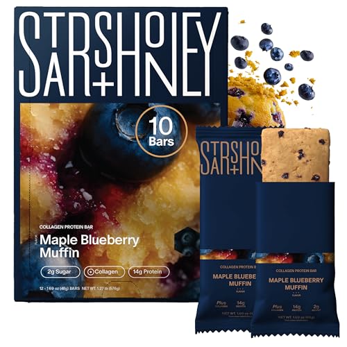 Stars + Honey Protein Bars - Maple Blueberry Muffin,14g Protein,