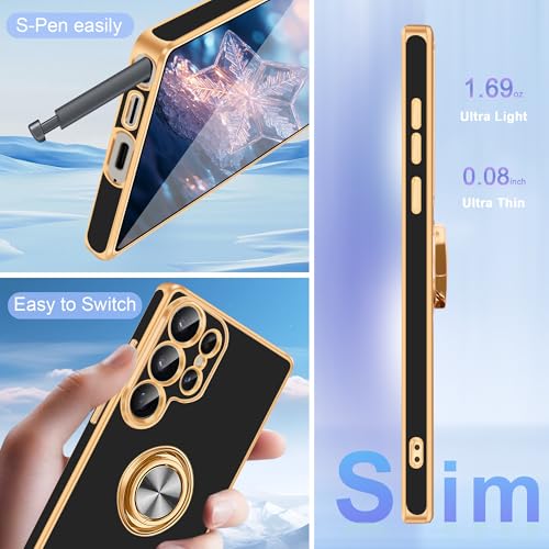 Funda Samsung S26 Ultra Fingic con anillo dorado elegante 6