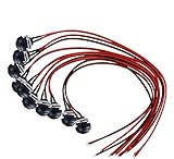Diseño precableado: fácil de controlar el circuito de encendido y apagado. Interruptor de botón de presión con cable: 20 AWG 20 cm