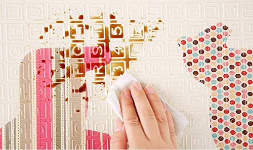 Mamabrum Baby Crawling Mat Baby Rug Play Mat Environmentally Friendly Non-Toxic Floor Mat Thickened Enlarged Foam Mat Foldable Waterproof Non-Slip Portable Teddy Bear And Horses - 5