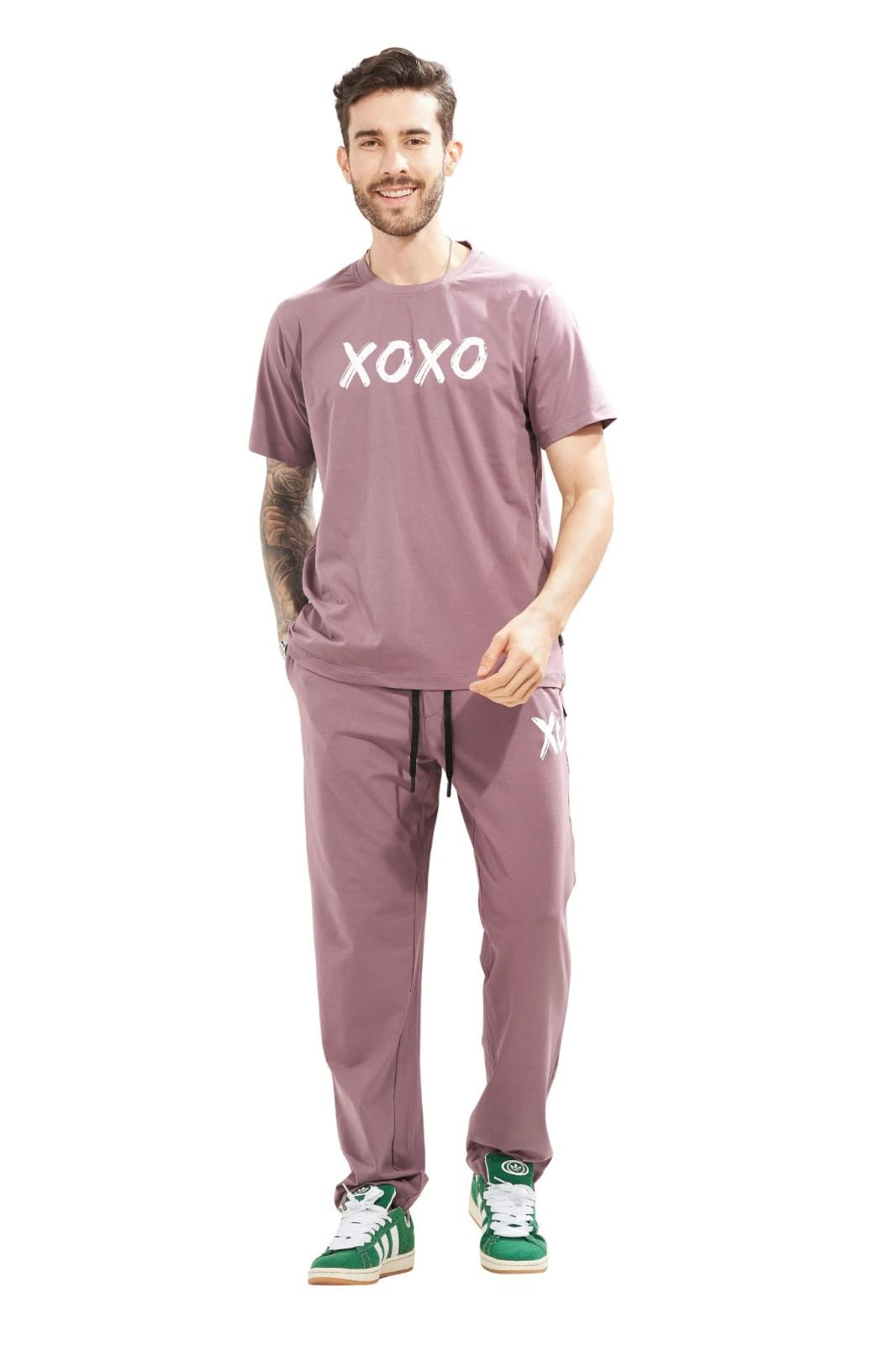 Cotton T-Shirt and Pyjama Set for Men,Night Wear for Men,Men's Pyjama Set 131