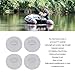 equlup 4Pcs D Ring Patch, 8cm / 3.1in Dia Stainless Steel D Ring Circular Patch for PVC Inflatable Boat Surfboard Kayak Canoe Stand Up Paddleboard (Grey)