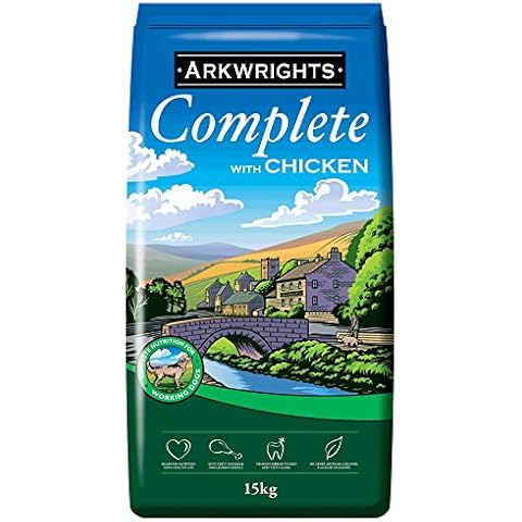 Arkwrights Chicken Complete Dog Food 15kg - Adult Dry Dog Food - Complete Nutrition for Working, Sporting and Active Dogs - Delicious Dog Biscuits Cover