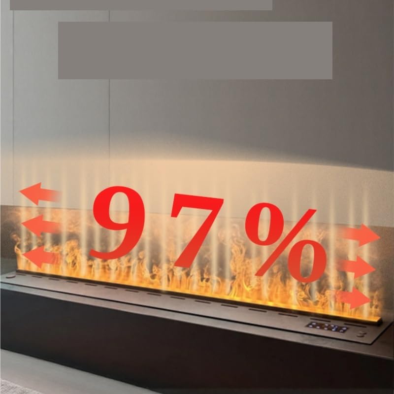 Kominek elektryczny, wbudowany elektroniczny kominek atomizacyjny, symulacja 3D, płomień, atmosfera wewnętrzna, nawilżacz, sztuczny kominek, kominek elektryczny, 1000 mm