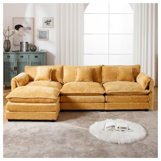 Oversized Chenille Sectional Sofa