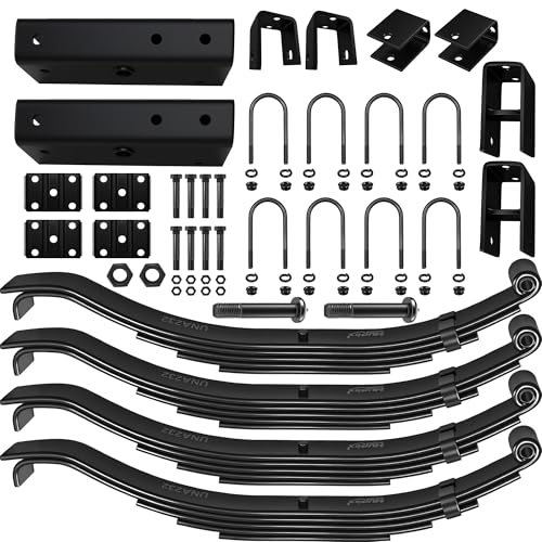 dreamdragon 7K Tandem Trailer Suspension Kit with 5 Leaf Springs, U-Bolts & Hangers for 7,000lbs Axles