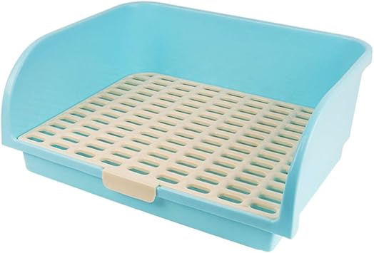 Amazon Amakunftうさぎトイレ 大型 チンチラ フェレット用 四角トイレ 掃除便利 快適 大型うさぎにぴったり サイズが大きい 壁付き 丸洗い可能 ブルー Amakunft 飼育ケージ内装 通販