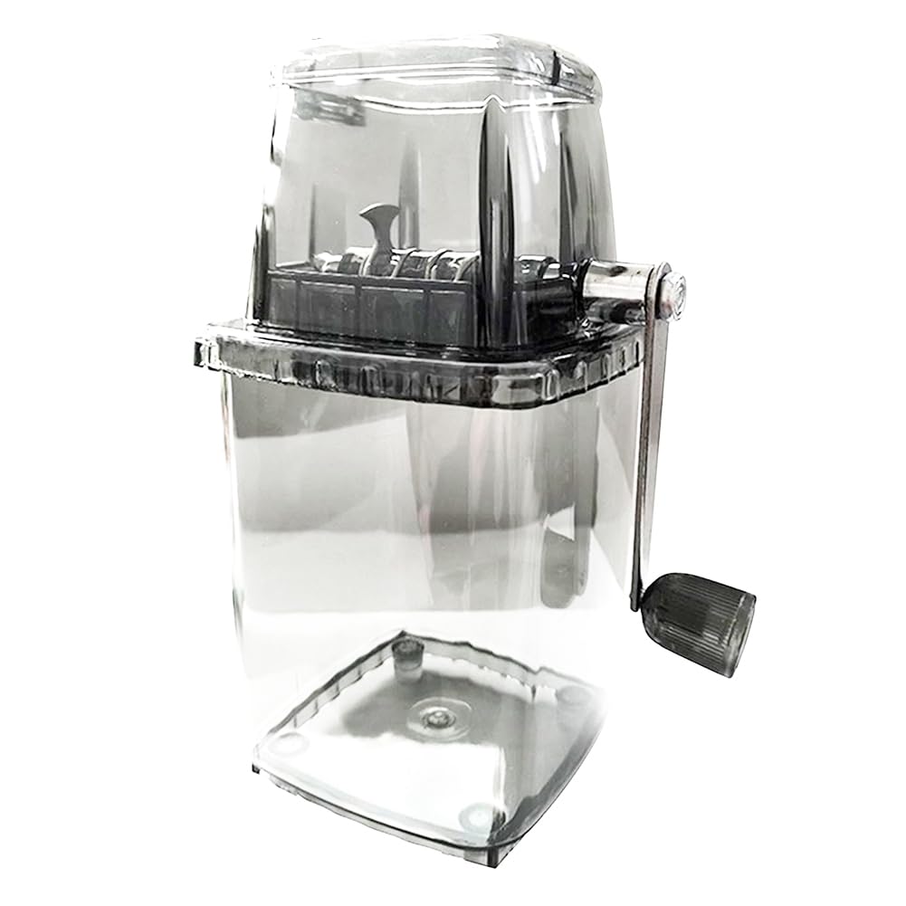 CTRLZS Household Manual Ice Crusher Transparent Multi-Purpose Hand Shaved Ice Machine, Shaved Ice Machine, Transparent