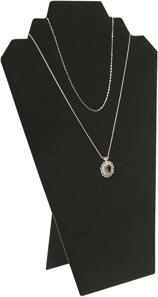 6 Black Velvet Necklace Easel Jewelry Displays 12.5"