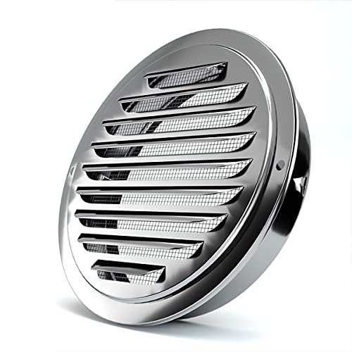 Grille de ventilation en acier inoxydable 120 mm au design épuré et durable - 2