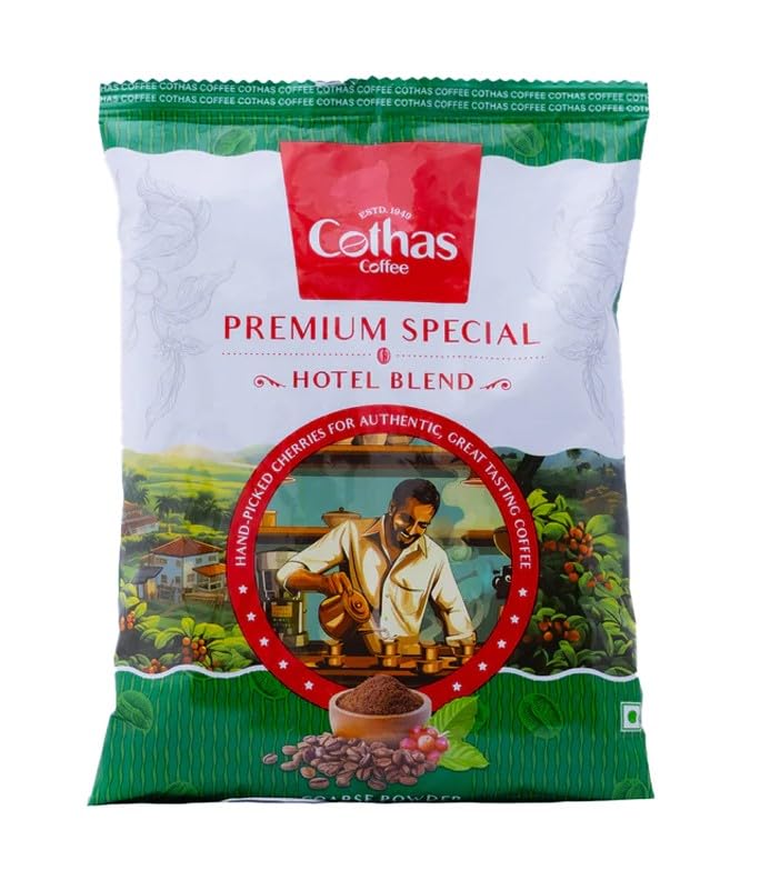 Cothas Traditional Strong & Aromatic Hotel Blend Filter Coffee Powder - Packs of 3, Each 500g [ Coffee : 80%, Chicory : 20%. ]
