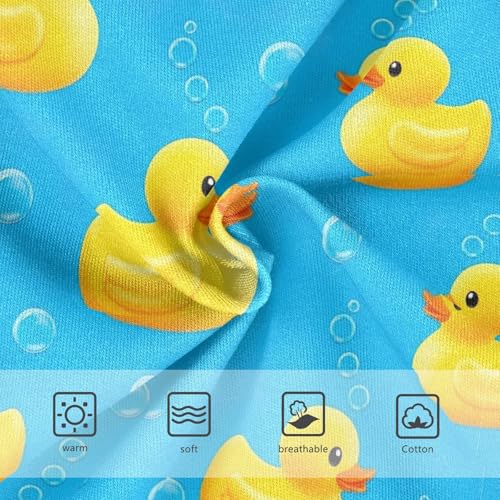 Underwear Girls, Yellow Ducks Bubbles Blue Toddler Briefs, Girls Underwear Cotton, 2T–8 Years3