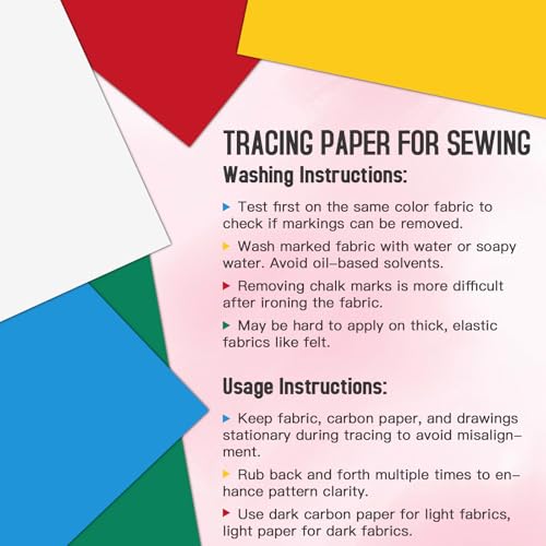 WOWOSS 115Pcs Transfer Paper, 15Pcs Tracing Paper for Sewing, 100Pcs Black Graphite Carbon Transfer Paper, 5Pcs Embossing Tool, for Wood, Fabric, Embroidery, Crafts, 9 x 11Inch